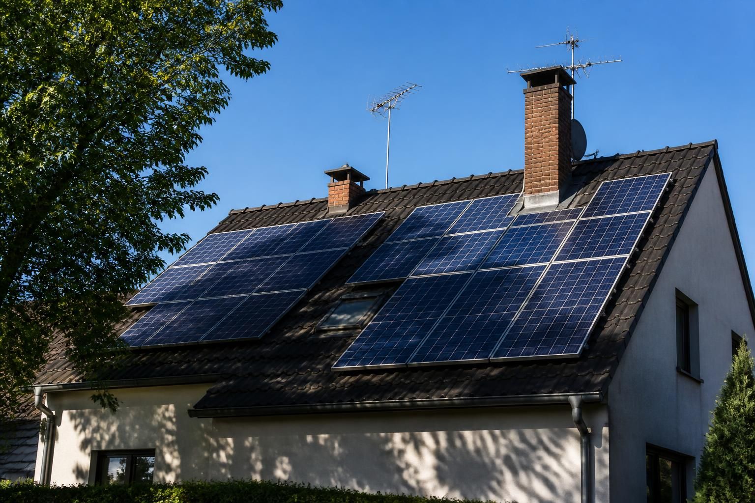 Panneaux solaires et ombrage partiel : comment arbres, cheminées et antennes impactent leur efficacité